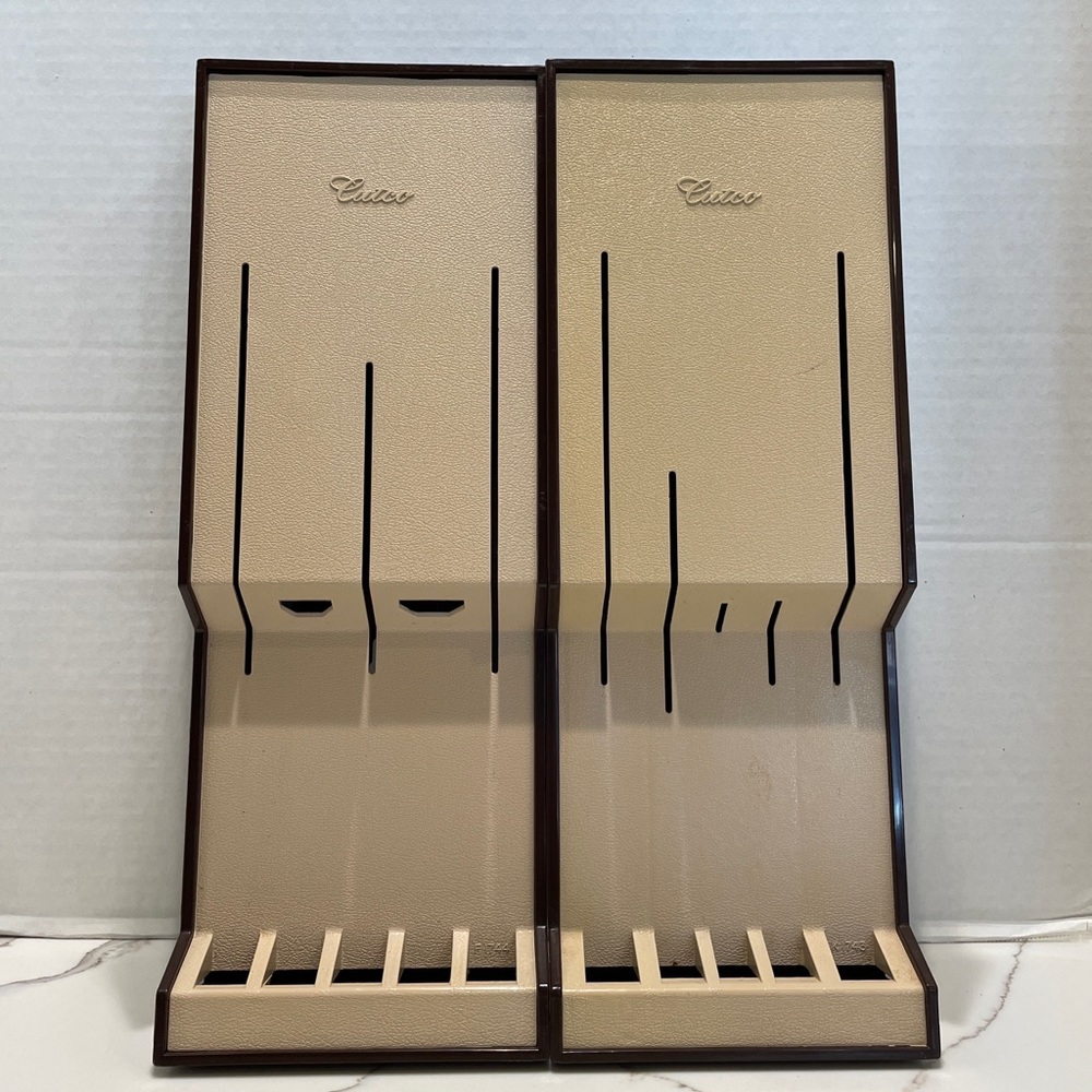 Set of 2 CUTCO Kitchen Knife  K1743 & F1744 Wall Hanger Drawer Trays No Knives